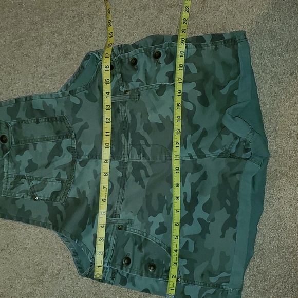 LEI CAMO DENIM SHORTALLS SHORTS OVERALLS BIBS JUNIOR LARGE women medium - Picture 6 of 13